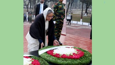 শহীদ বুদ্ধিজীবীদের প্রতি প্রধানমন্ত্রীর শ্রদ্ধা